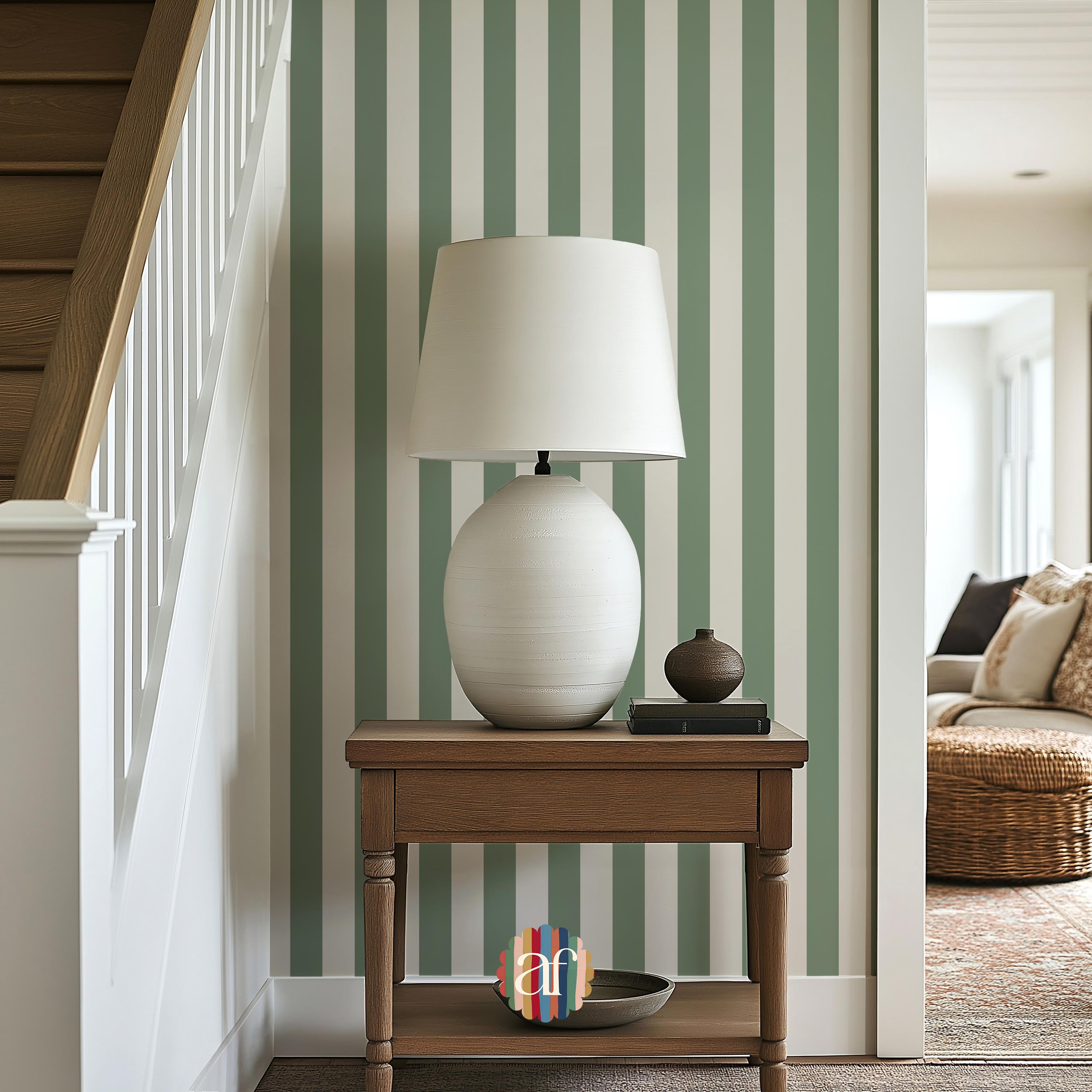 Wallpaper Stripes - Green