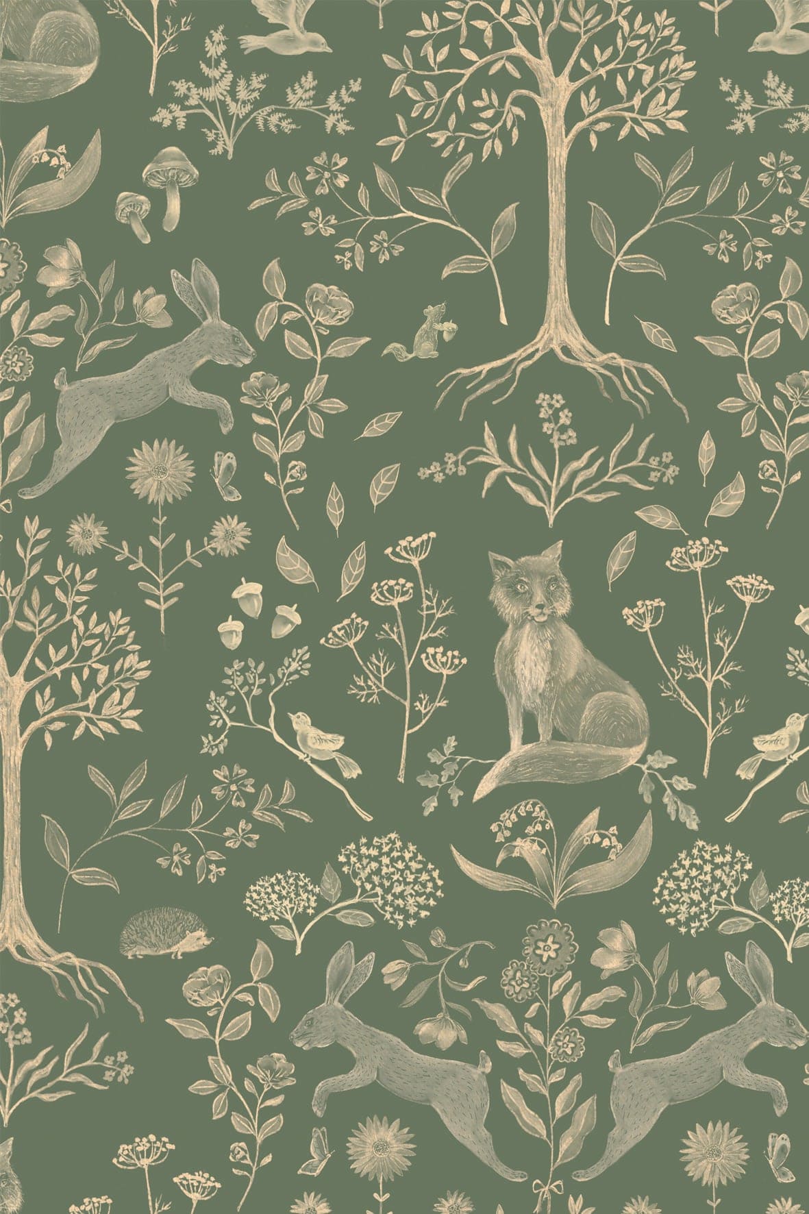 Forest Animals fabric for nursery decor premium children's room fabrics heavy cotton