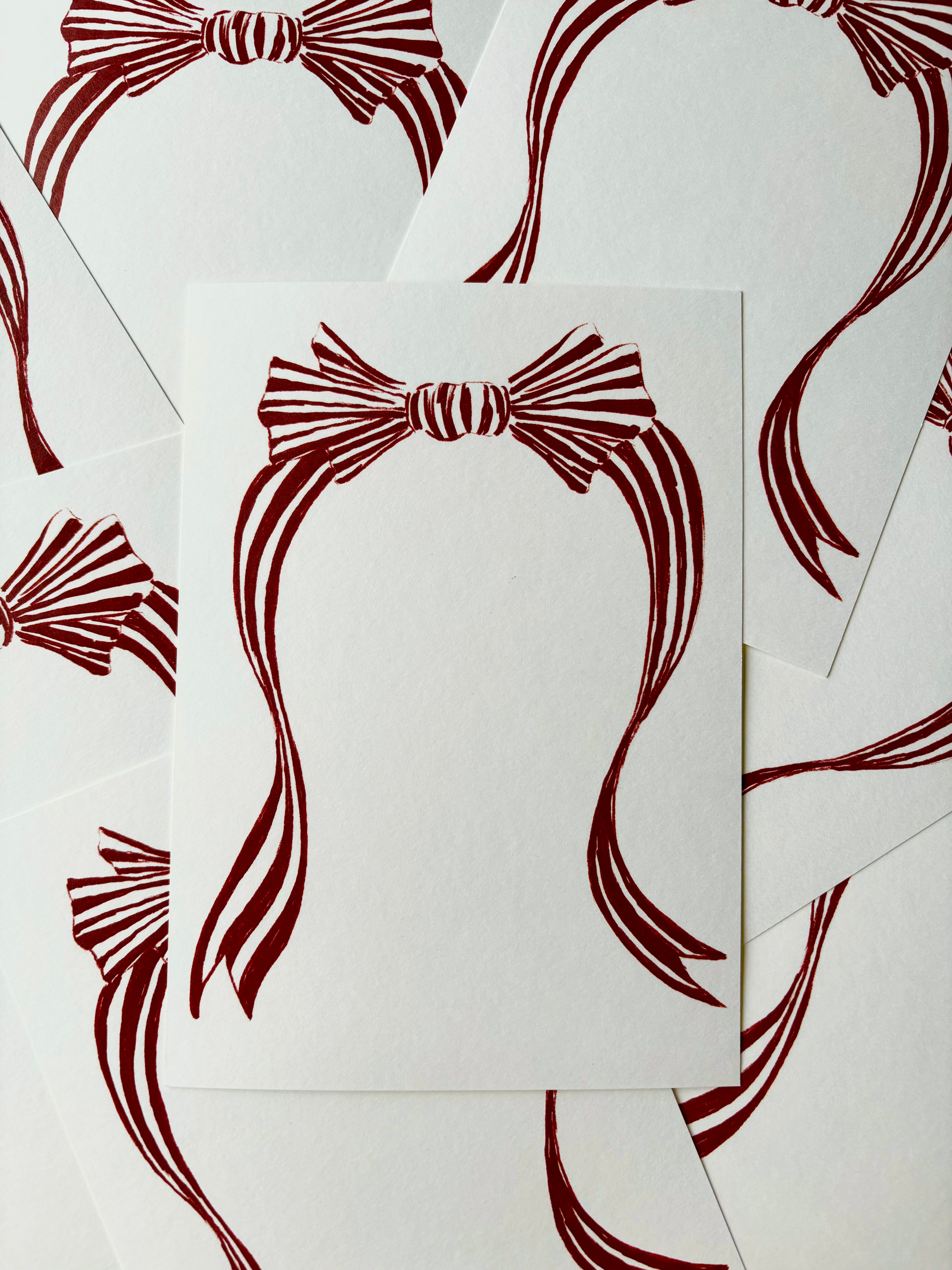 Menu Cards Bow