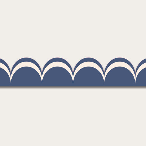 Scalloped Wallpaper border - Double green