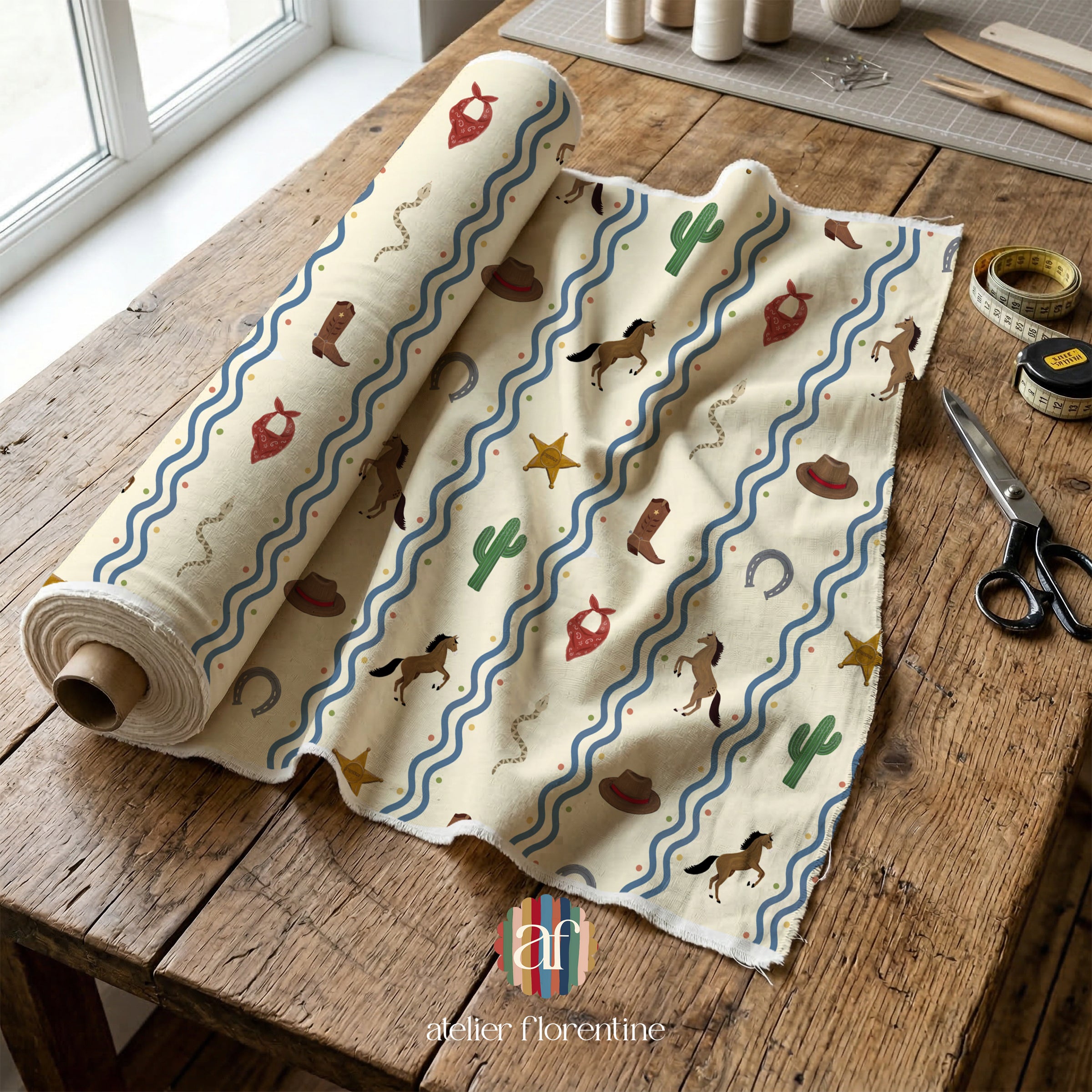 Nursery Fabric - Cowboy