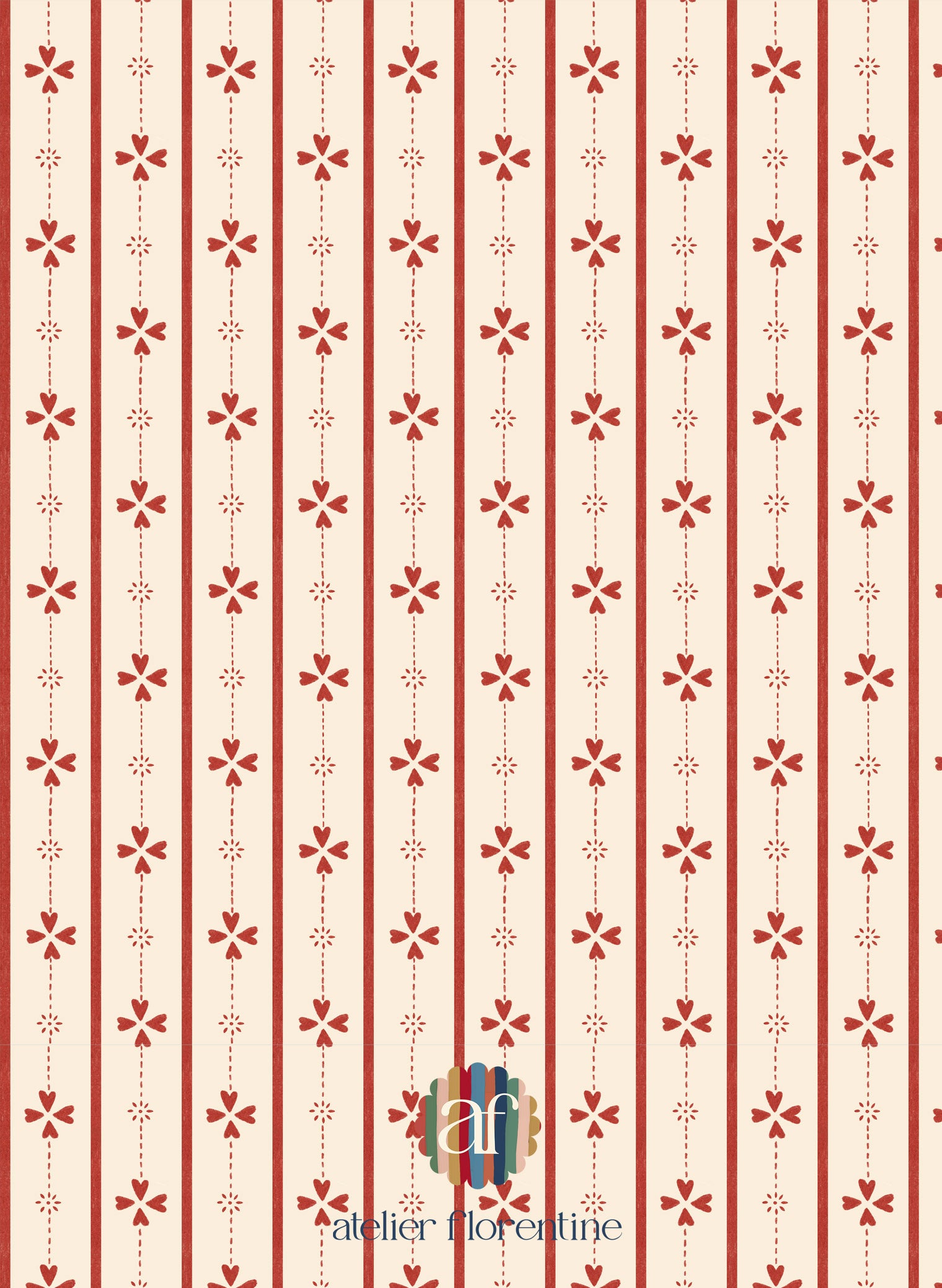 Original Scandinavian Cottage Stripe wallpaper – cozy striped wallpaper for boys and girls.