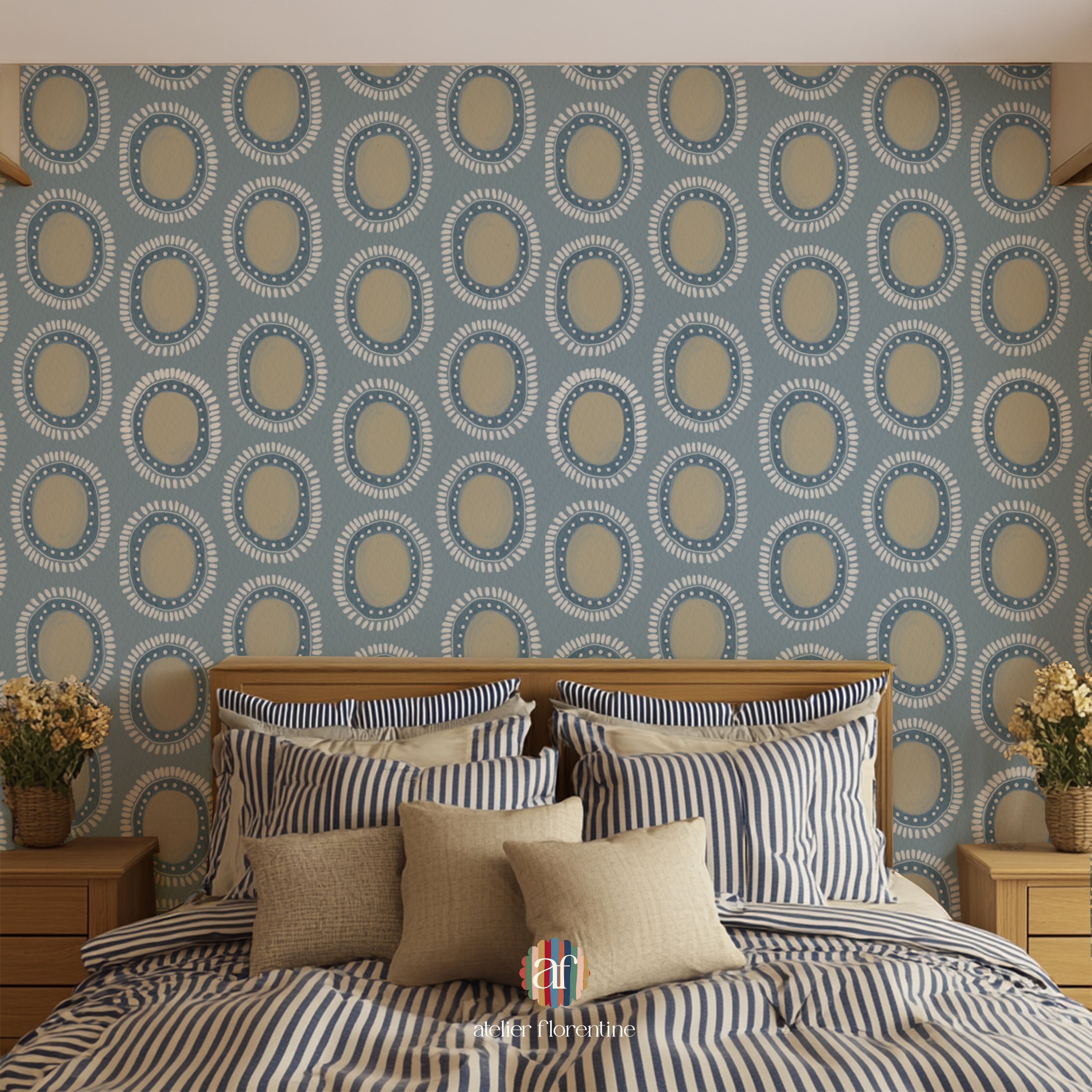 Boho nursery wallpaper childrens wallpapers bohemian neutral safari