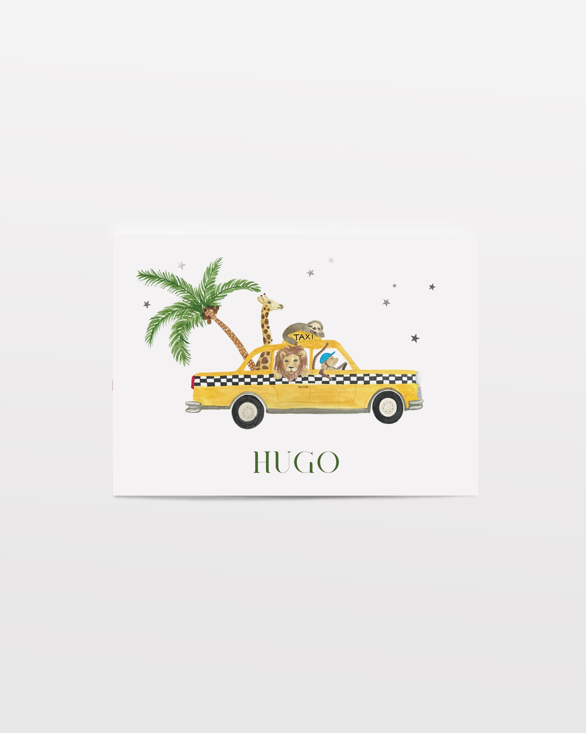 Birth card Jungle animals