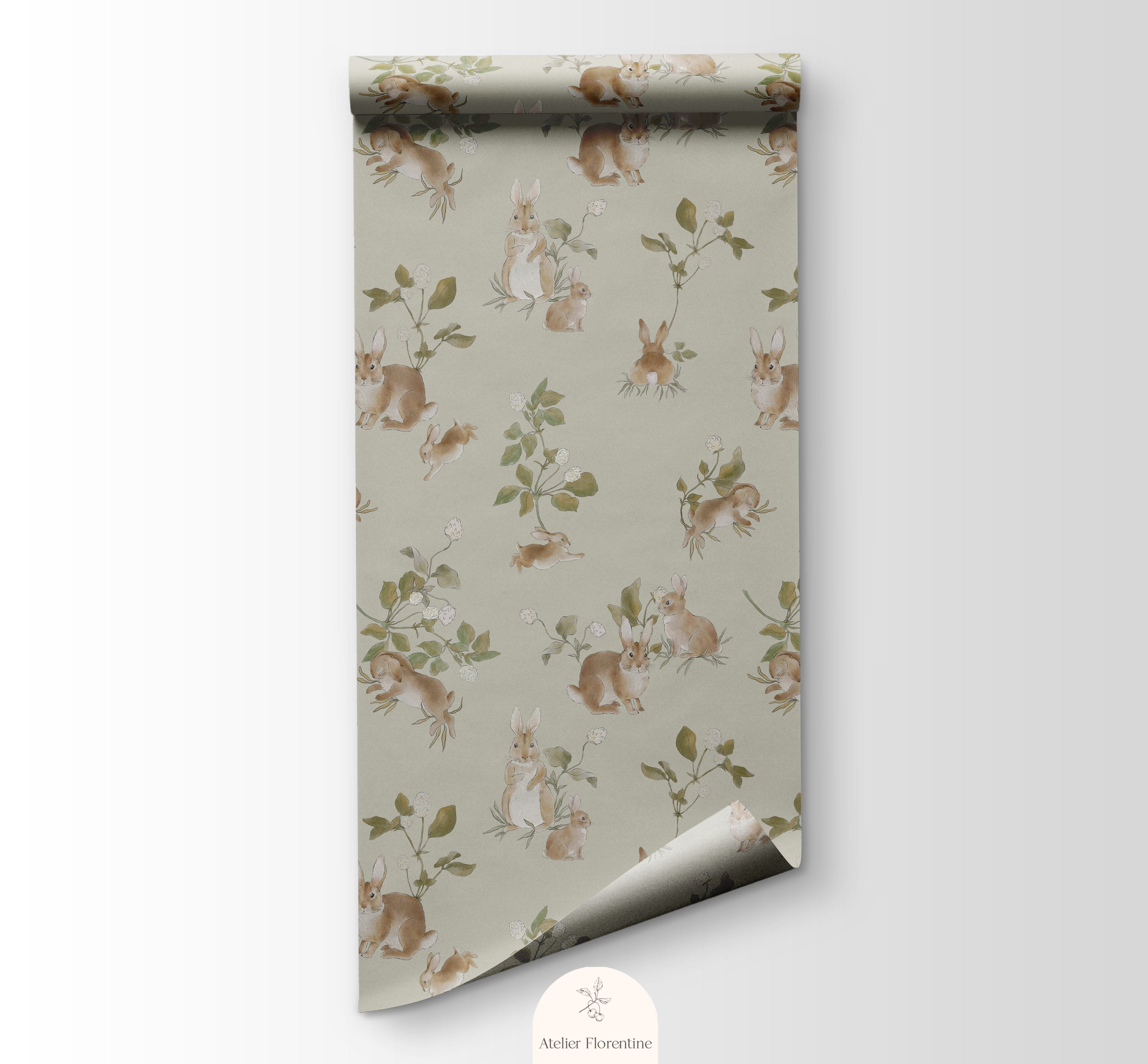 Bunny wallpaper for kids nursery wallpapers children's room decoration